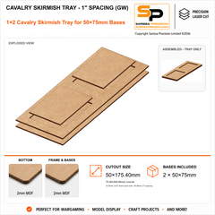 50×75mm Cavalry Skirmish Tray - 1