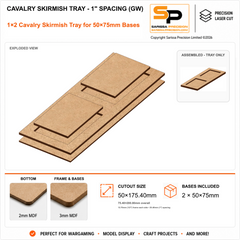 50×75mm Cavalry Skirmish Tray - 1