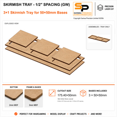 50×50mm Skirmish Tray - 1/2