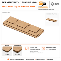 50×50mm Skirmish Tray - 1