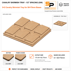 50×75mm Cavalry Skirmish Tray - 1/2