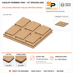 50×75mm Cavalry Skirmish Tray - 1/2