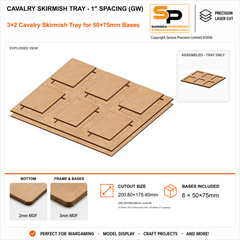 50×75mm Cavalry Skirmish Tray - 1