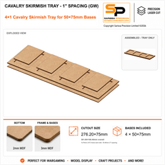 50×75mm Cavalry Skirmish Tray - 1