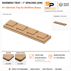 50×50mm Skirmish Tray - 1