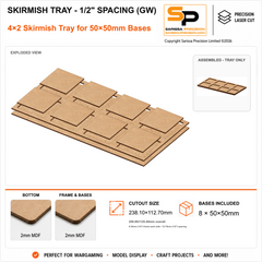 50×50mm Skirmish Tray - 1/2