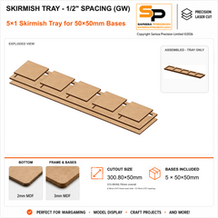 50×50mm Skirmish Tray - 1/2