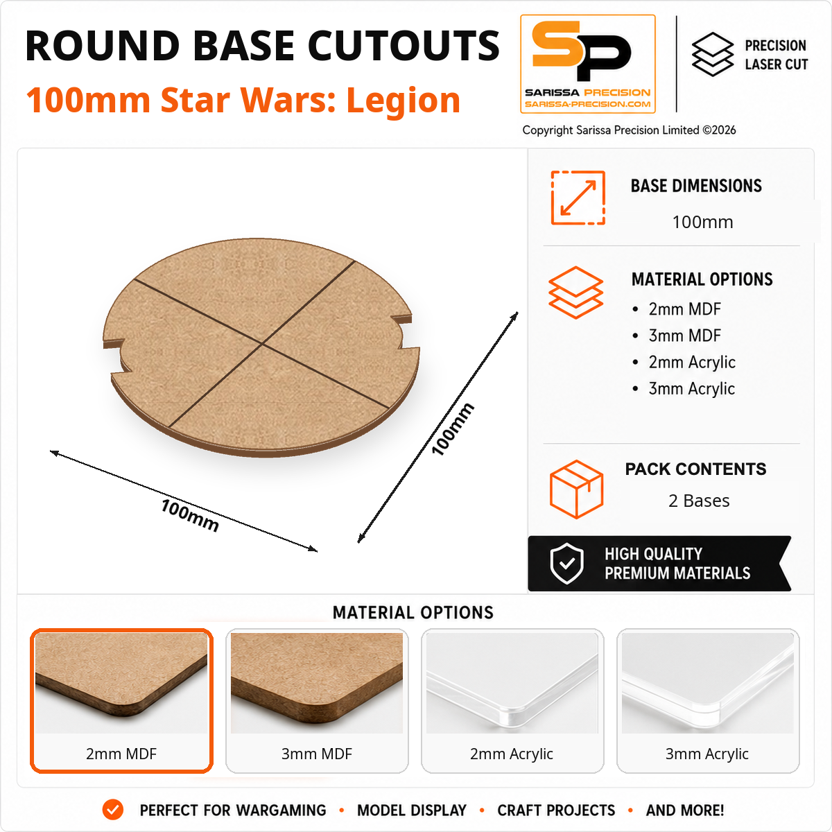 SW 100mm corrected 2mm MDF