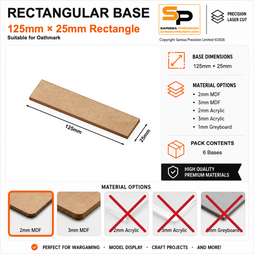 Multibases (OM) – 125×25mm (×6) / 2mm MDF