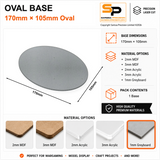 170 x 105mm Oval Base Pack
