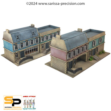 15mm Euro Townhouse Scenery Set