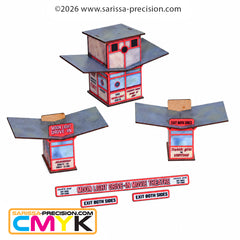 Moon Light Drive-In Ticket Office & Projector (28mm) (CMYK)