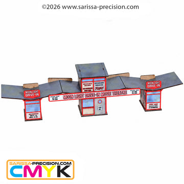 Moon Light Drive-In Ticket Office & Projector (28mm) (CMYK)