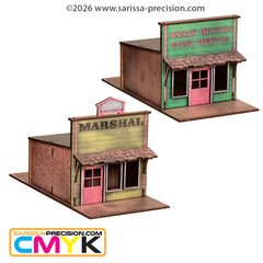 Old West - Law, Loans & Lies Scenery Set (28mm)