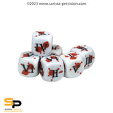 Numeral Bloodied Dice (x6)