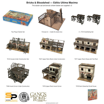 Gangs of Rome Bricks and Bloodshed doubled bundle with the T016 Insulae Under Construction Set
