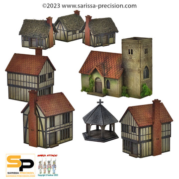 15mm Medieval Market Town Set