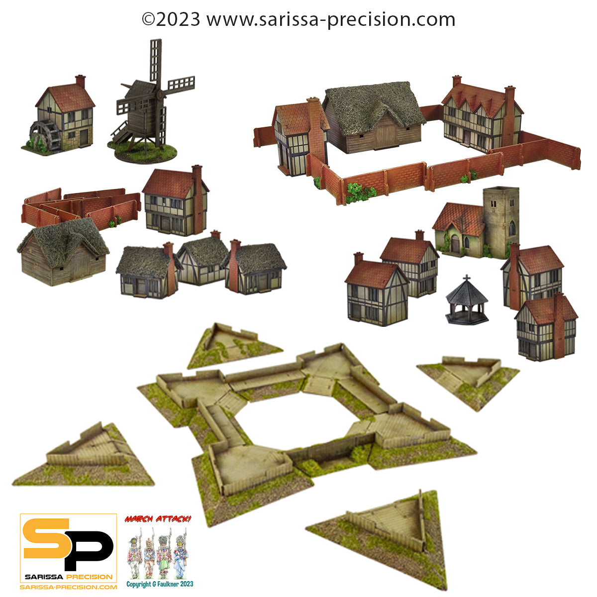 15mm ECW Medieval Town & Country Battle Set