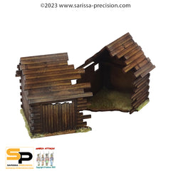 Destroyed East European Outhouse / Barn (28mm)