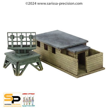 15mm WW2 Low radar & equipment shed