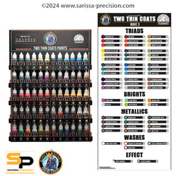 Full Set (60 pots) of Duncan Rhodes - Two Thin Coats Wave 3 Paints plus Paint Rack