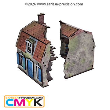 Maison Beaulieu (Gambrel Roof Cottage) (28mm) CMYK