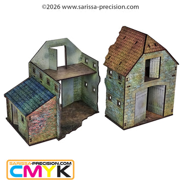 Grange des Trois Chenes (Stone Barn) (28mm) CMYK