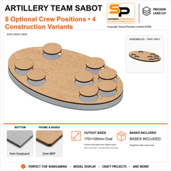 170×105mm Large Artillery Team Base for 25mm Round Bases gallery image 1