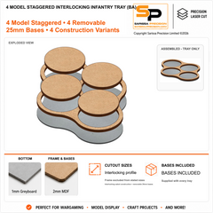 4 Model Staggered Interlocking Infantry Tray (BA) gallery image 1