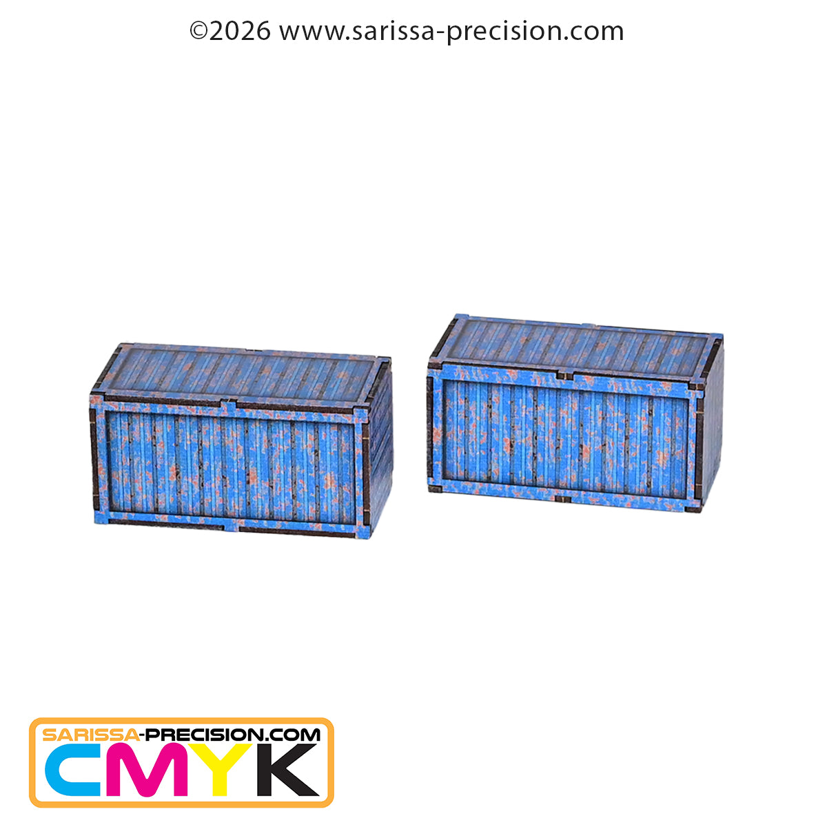 Junction Freight Containers - Blue (28mm) (CMYK)