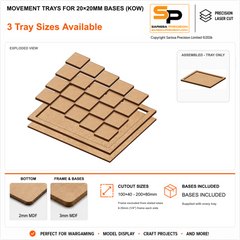 Movement Trays for 20×20mm Bases (KoW) gallery image 1