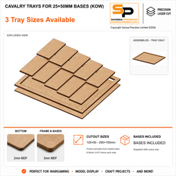 Cavalry Trays for 25×50mm Bases (KoW) gallery image 1
