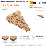 Knightly 10 Arrowhead Conversion Tray for 25×50mm Bases (GW)