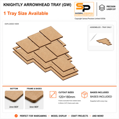 Knightly 6 Arrowhead Tray for 40×60mm Bases (GW) gallery image 1