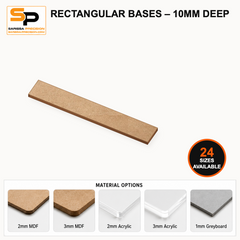Rectangular Bases – 10mm Deep gallery image 1