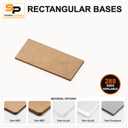Rectangular Bases – 20mm Deep