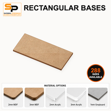 Rectangular Bases – 20mm Deep