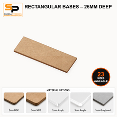 Rectangular Bases – 25mm Deep gallery image 1