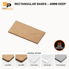 Rectangular Bases – 40mm Deep gallery image 1