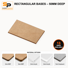 Rectangular Bases – 50mm Deep gallery image 1