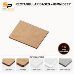 Rectangular Bases – 80mm Deep gallery image 1