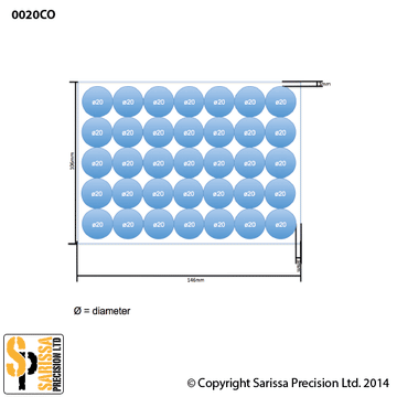Custom 20mm Round Conversion Tray 3mm wide Trim 7x5