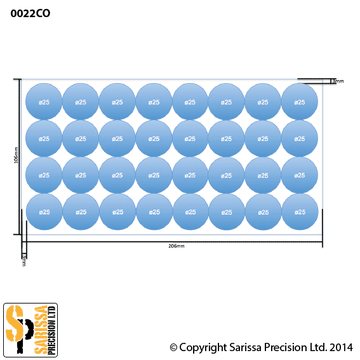 Custom 25mm Round Conversion Tray 3mm wide Trim 8x4