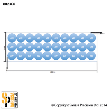Custom 20mm Round Conversion Tray 3mm wide Trim 10x3