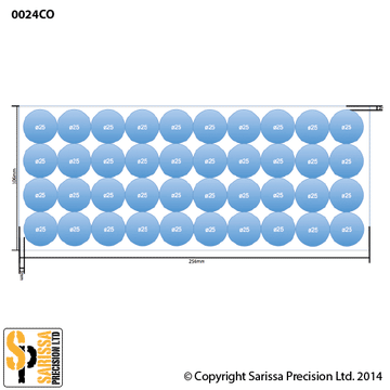 Custom 25mm Round Conversion Tray 3mm wide Trim 10x4