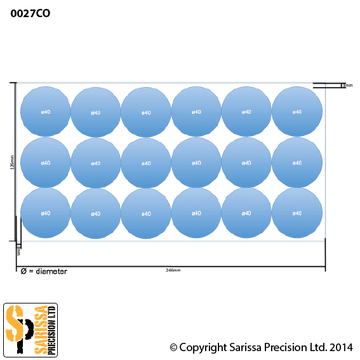 Custom 40mm Round Conversion Tray 3mm wide Trim 6x3