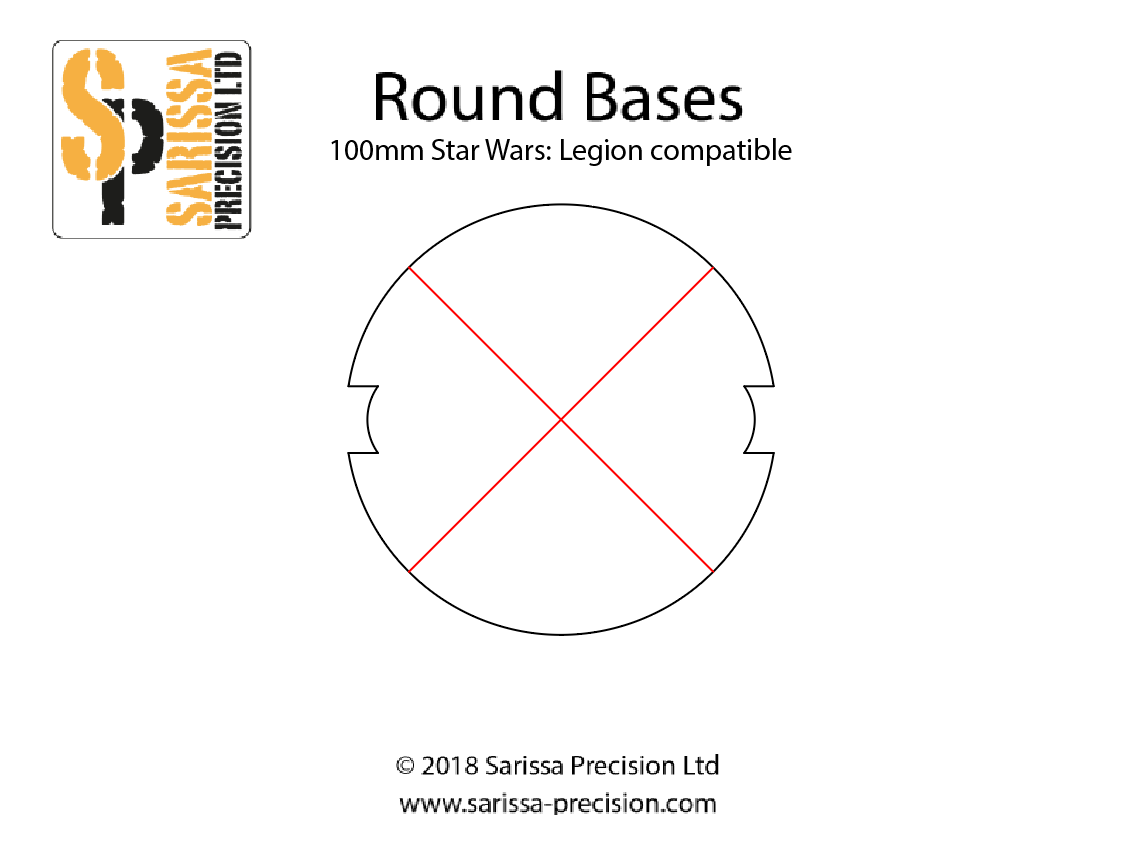 100mm Round Base Pack with Cutouts (x 2)