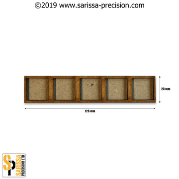 125x25mm Movement Tray for 20x20mm bases (Skirmish Style)