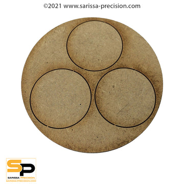 60mm Large Gun Team Base for 25mm round bases