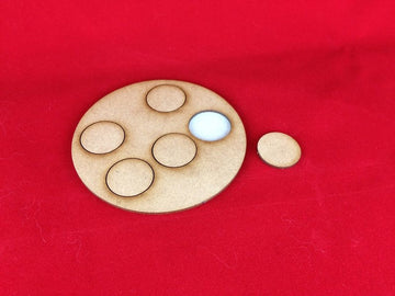 100mm Medium Artillery Team Base for 25mm Round Bases